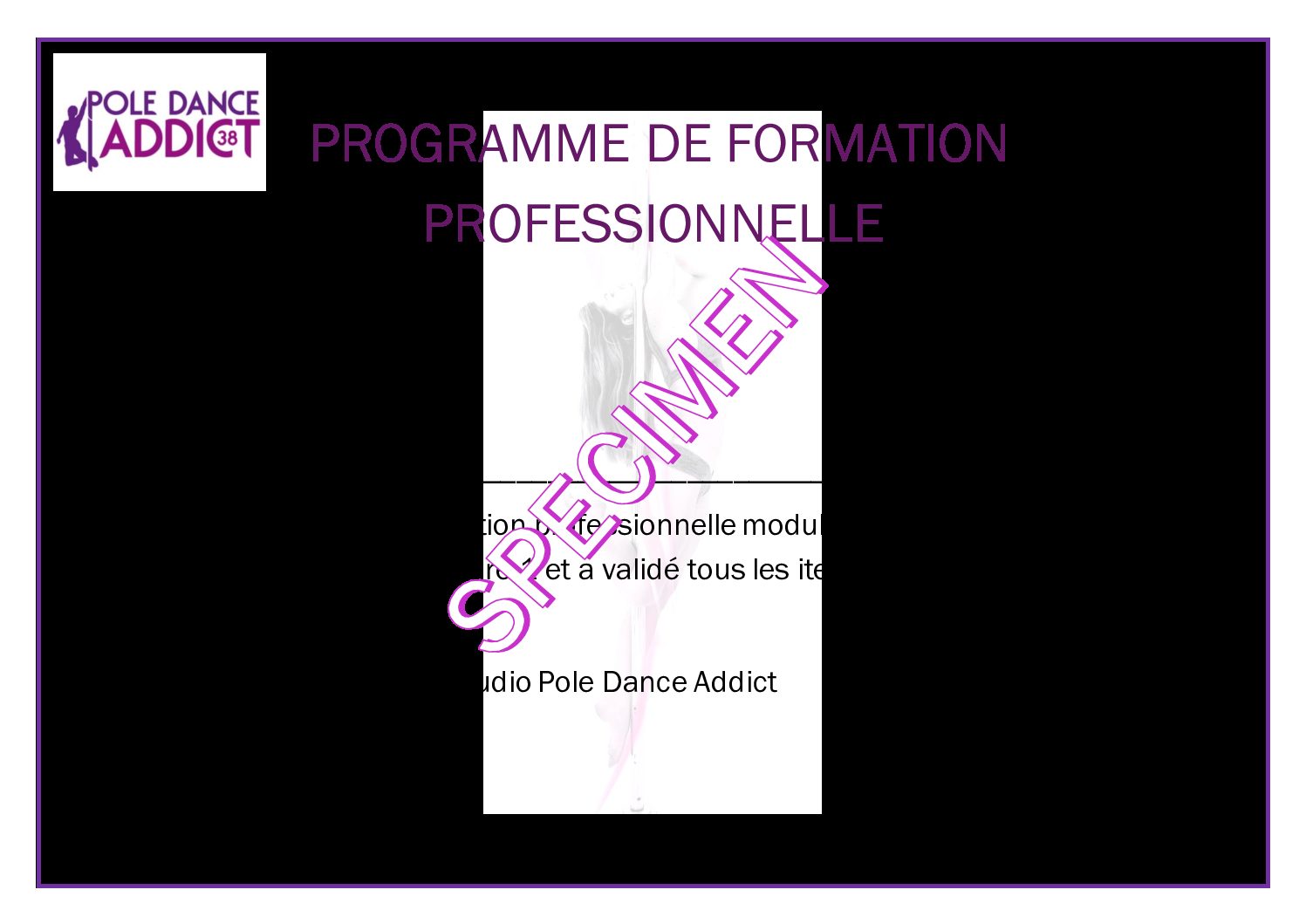Formation Professionnelle certifiante de Professeur Pole Dance