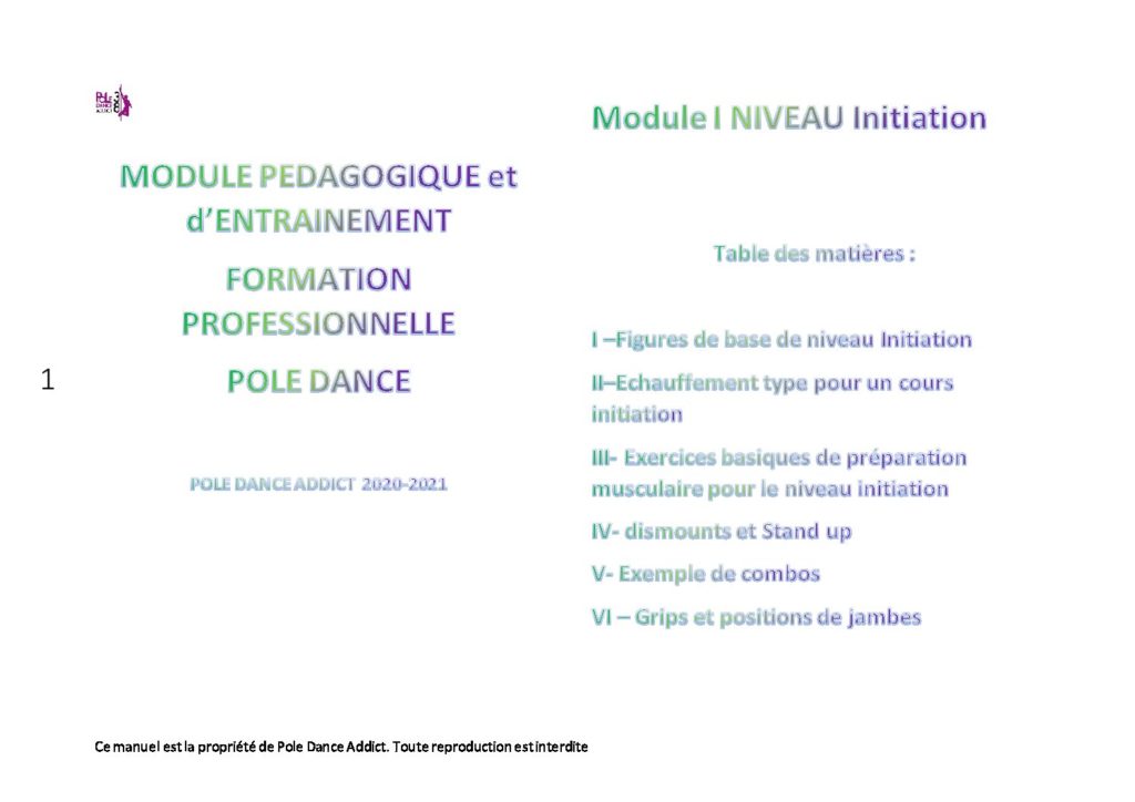 Module initiation formation Professionnelle Pole Dance à Grenoble 